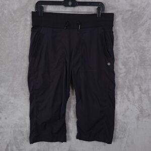 Lululemon Dance Studio Cropped Pants Womens Size 8 Black Athleisure Activewear